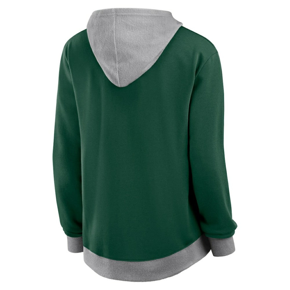 Minnesota Wild - Logo Athletic Women's Hit It French Terry Full-Zip Hoodie Green