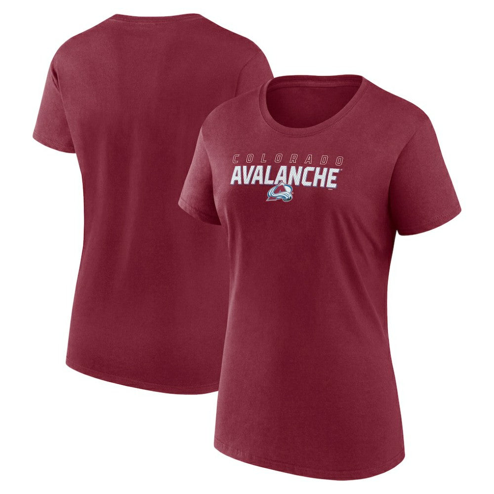 Colorado Avalanche - Logo Athletic Women's Launch Scoop Neck T-Shirt Burgundy