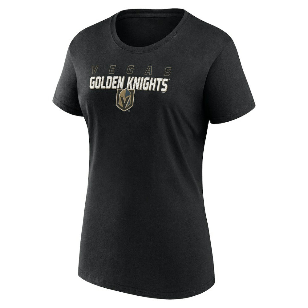 Vegas Golden Knights Logo Athletic Women's Launch Scoop Neck T-Shirt Black