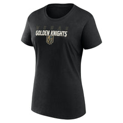 Vegas Golden Knights Logo Athletic Women's Launch Scoop Neck T-Shirt Black