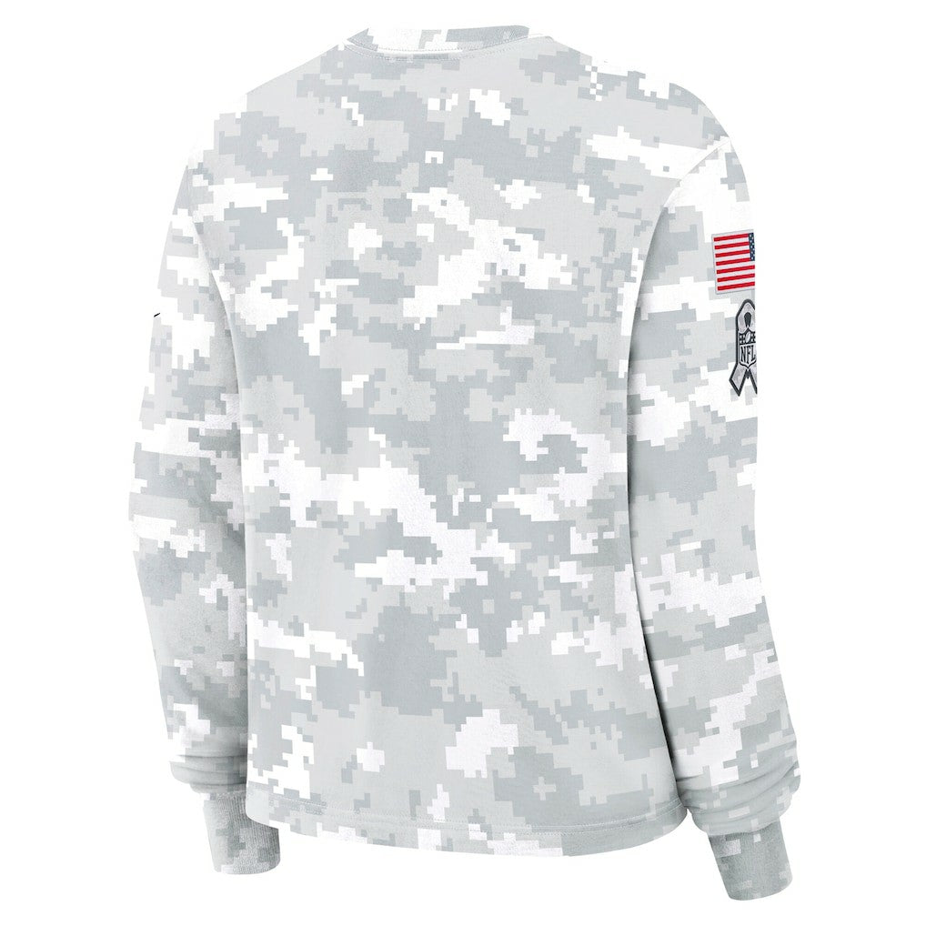 New York Jets Women's 2024 Salute To Service Dri-FIT Long Sleeve T-Shirt Arctic Camo - Nike