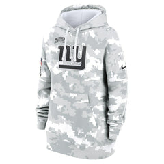 New York Giants Women's 2024 Salute To Service Club Fleece Oversized Pullover Hoodie Arctic Camo - Nike