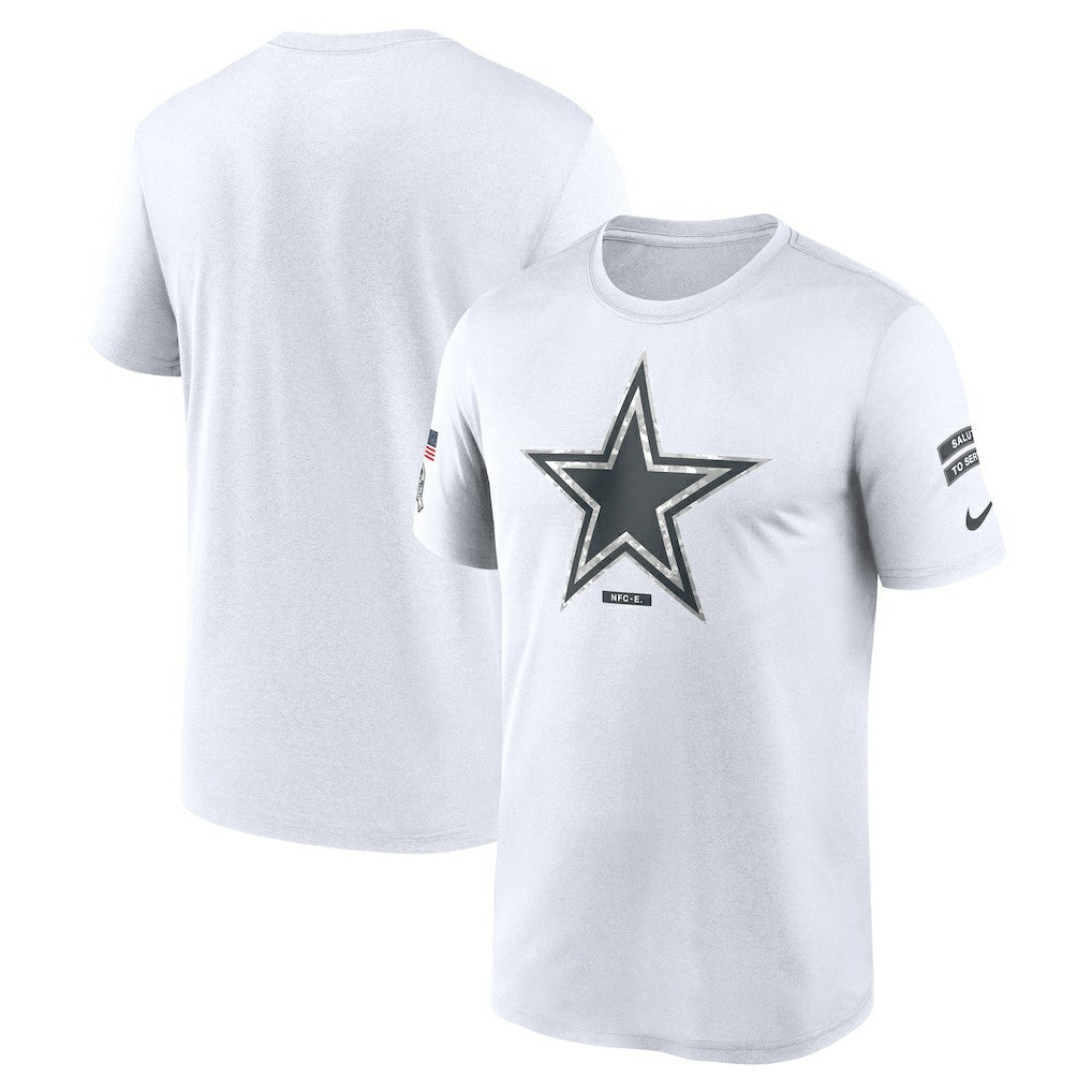 Dallas Cowboys 2024 Salute To Service Legend Performance T-Shirt White - Nike
