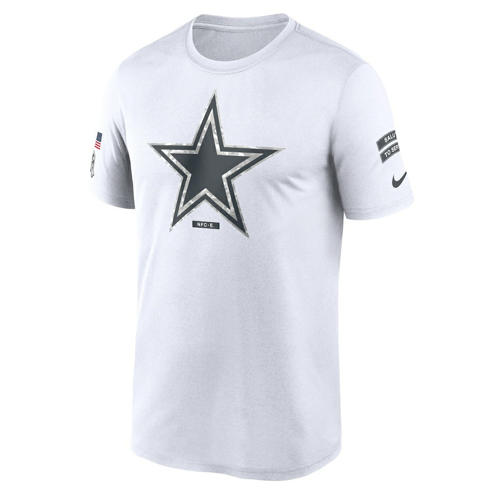Dallas Cowboys 2024 Salute To Service Legend Performance T-Shirt White - Nike