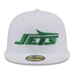New York Jets New Era Wordmark Omaha 59FIFTY Fitted Hat White - NFL
