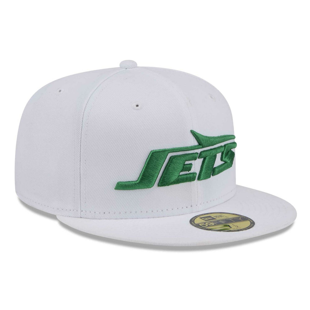 New York Jets New Era Wordmark Omaha 59FIFTY Fitted Hat White - NFL