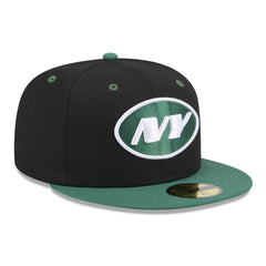 New York Jets New Era Flipside 2Tone 59FIFTY Fitted Hat Black/Green - NFL