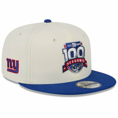 New York Giants New Era 100th Season Two-Tone 9FIFTY Snapback Hat Cream/Royal - NFL