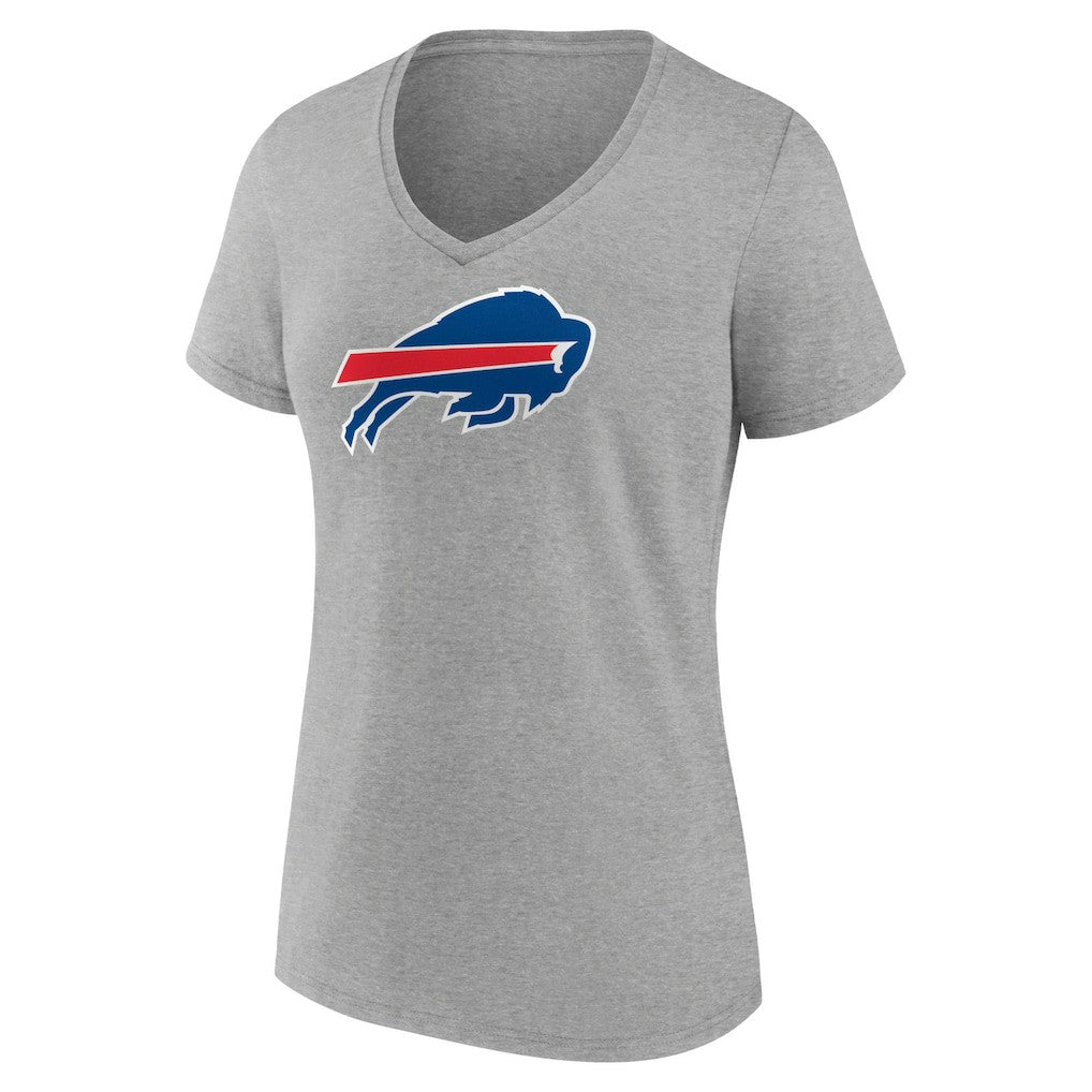 Josh Allen Buffalo Bills Women's Icon Player Name & Number V-Neck T-Shirt Gray - NFL