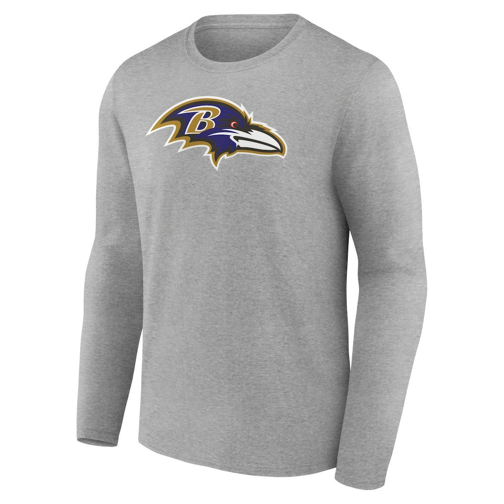 Zay Flowers Baltimore Ravens Icon Player Name & Number Long Sleeve T-Shirt Gray - NFL