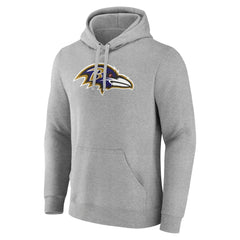 Zay Flowers Baltimore Ravens Icon Player Name & Number Pullover Hoodie Gray - NFL