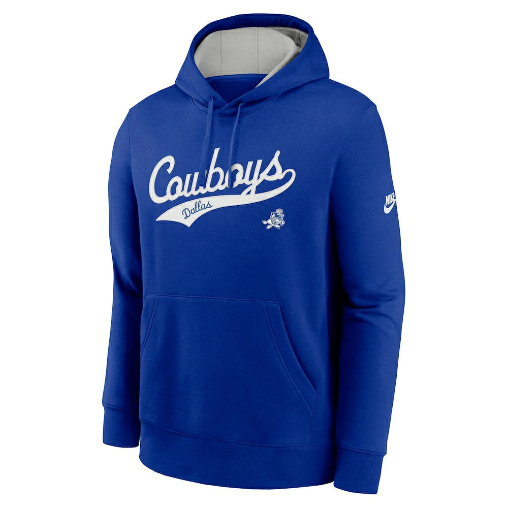 Dallas Cowboys Rewind Club Logo Pullover Hoodie Royal - Nike