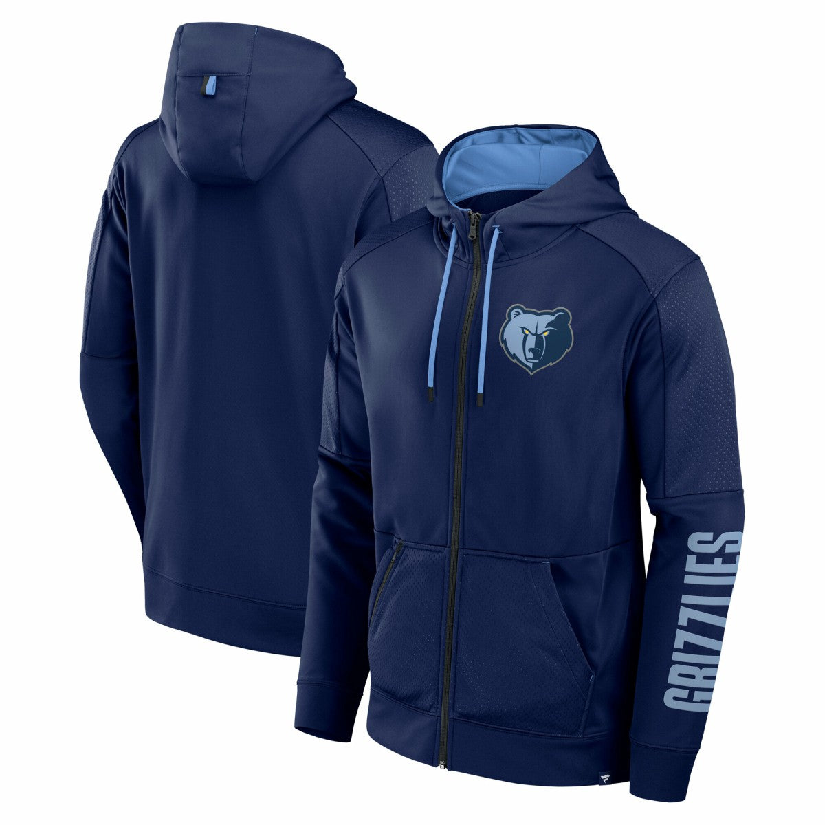 Fanatics - Memphis Grizzlies Baller Defender Performance Full-Zip Hoodie - Navy