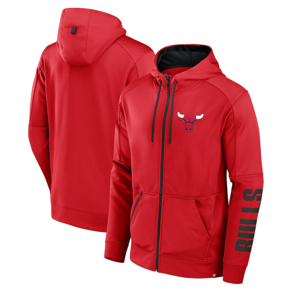 Fanatics - Chicago Bulls Baller Defender Performance Full-Zip Hoodie - Red