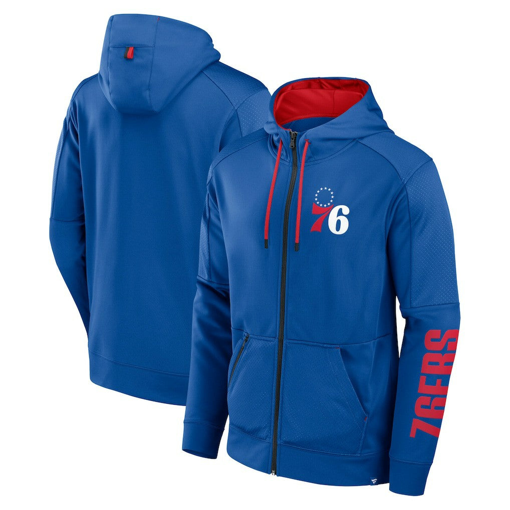 Fanatics - Philadelphia 76ers Baller Defender Performance Full-Zip Hoodie - Royal