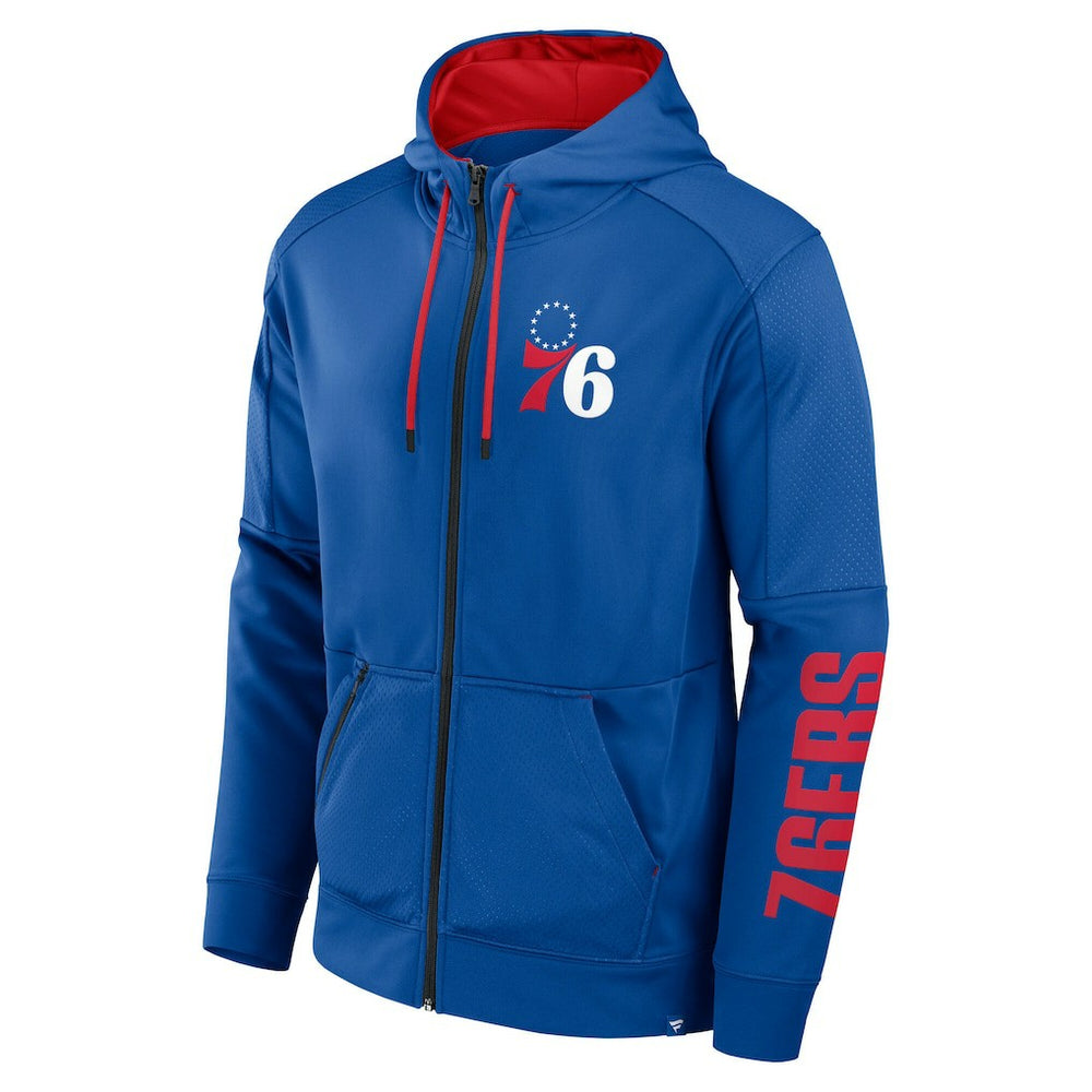 Fanatics - Philadelphia 76ers Baller Defender Performance Full-Zip Hoodie - Royal