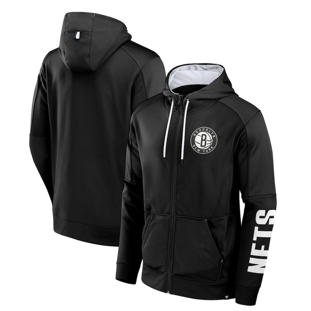 Fanatics - Brooklyn Nets Baller Defender Performance Full-Zip Hoodie - Black