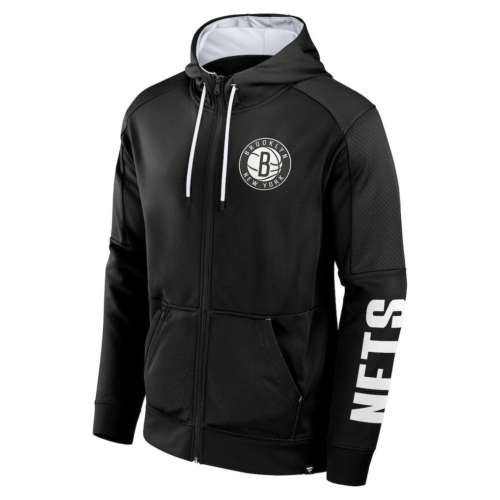 Fanatics - Brooklyn Nets Baller Defender Performance Full-Zip Hoodie - Black