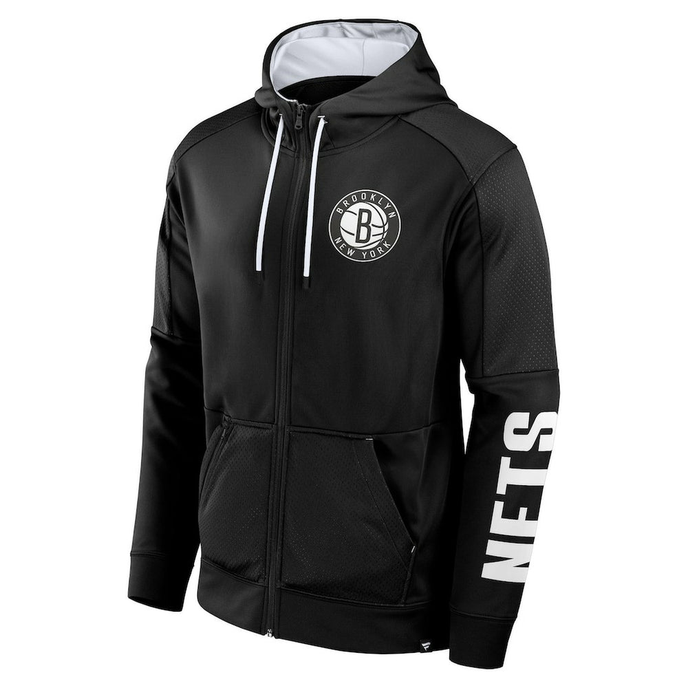 Fanatics - Brooklyn Nets Baller Defender Performance Full-Zip Hoodie - Black