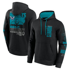 Fanatics - Charlotte Hornets Game Time Crossover Pullover Hoodie - Black