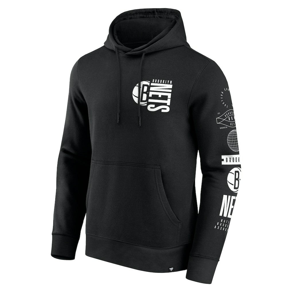 Fanatics - Brooklyn Nets Game Time Crossover Pullover Hoodie - Black