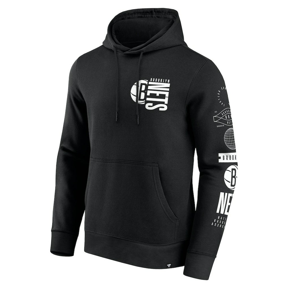 Fanatics - Brooklyn Nets Game Time Crossover Pullover Hoodie - Black