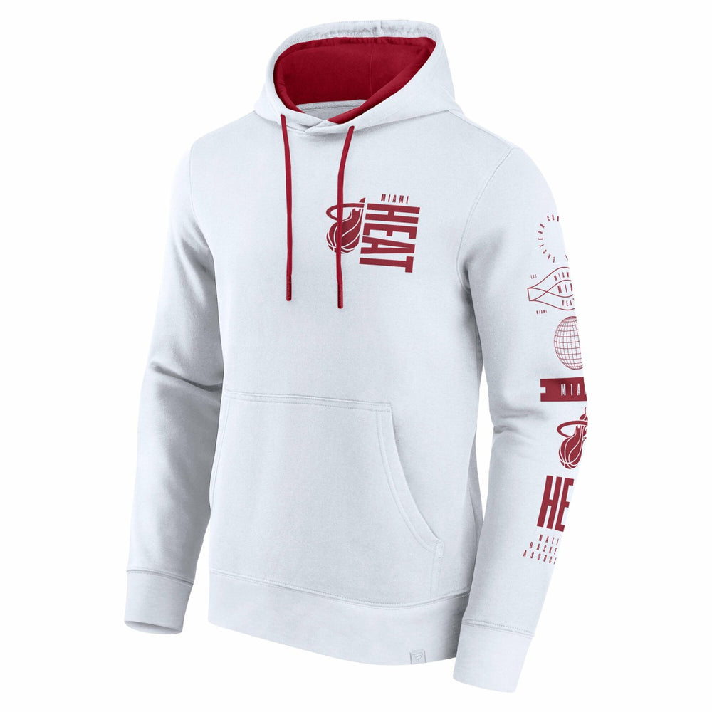 Fanatics - Miami Heat Game Time Crossover Pullover Hoodie - White