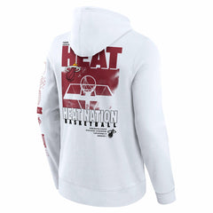 Fanatics - Miami Heat Game Time Crossover Pullover Hoodie - White