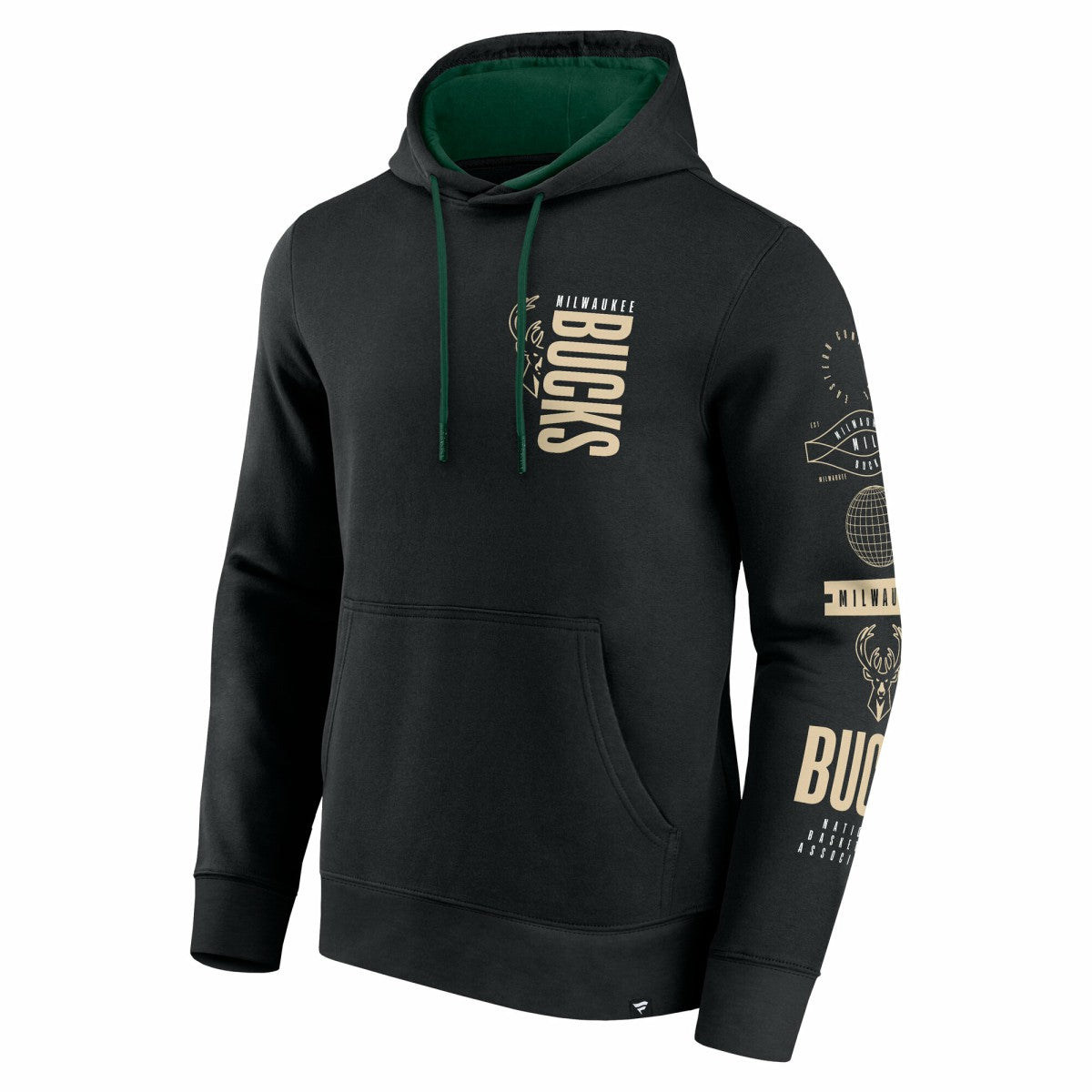 Fanatics - Milwaukee Bucks Game Time Crossover Pullover Hoodie - Black