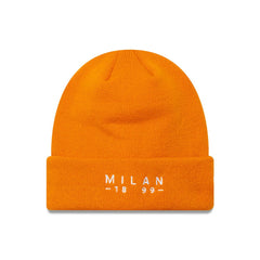 New Era AC Milan New Era Wordmark Cuffed Knit Hat - Orange