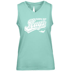 Tampa Bay Rays Levelwear Women's  Paisley Sweep V-Neck Tank Top Clearance