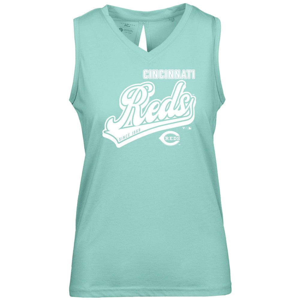Cincinnati Reds Levelwear Women's  Paisley Sweep V-Neck Tank Top On Sale