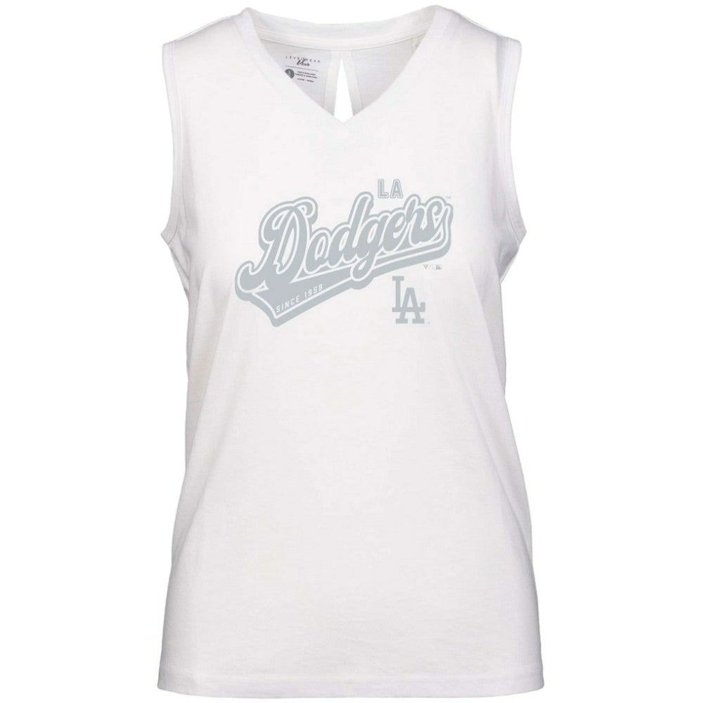 Los Angeles Dodgers Levelwear Women's  Paisley Sweep V-Neck Tank Top On Sale