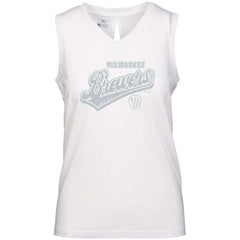 Milwaukee Brewers Levelwear Women's  Paisley Sweep V-Neck Tank Top Lifestyle