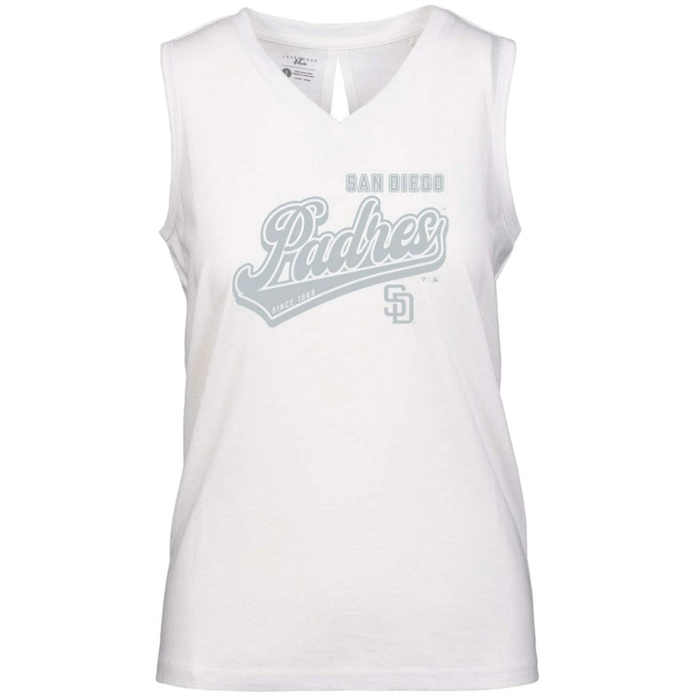 San Diego Padres Levelwear Women's  Paisley Sweep V-Neck Tank Top Clearance