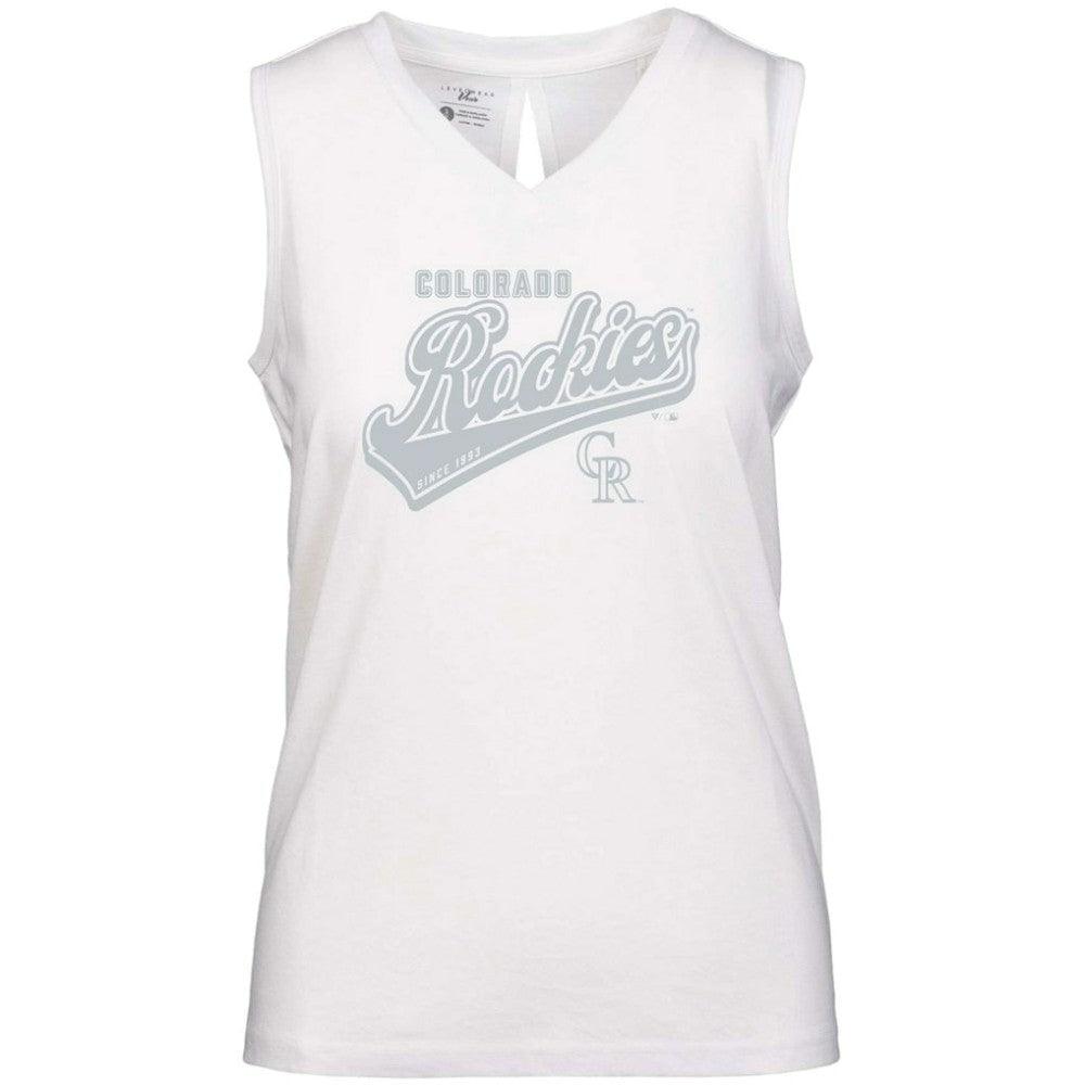 Colorado Rockies Levelwear Women's  Paisley Sweep V-Neck Tank Top Lifestyle