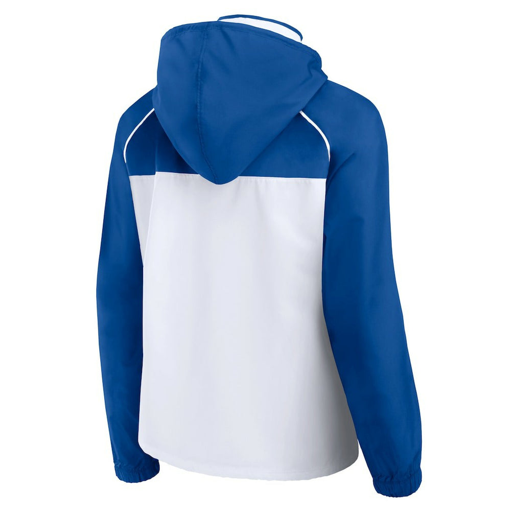 Fanatics - Philadelphia 76ers Women's Anorak Raglan Full-Zip Hoodie Jacket - White/Royal