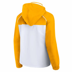 Fanatics - Los Angeles Lakers Women's Anorak Raglan Full-Zip Hoodie Jacket - White/Gold