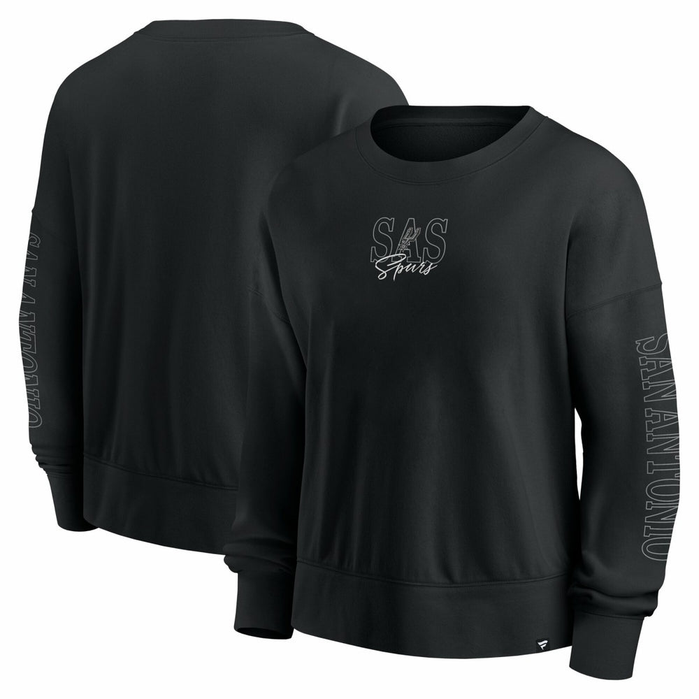 Fanatics - San Antonio Spurs Women's Oversized Game Day Pullover Sweatshirt - Black