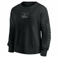 Fanatics - San Antonio Spurs Women's Oversized Game Day Pullover Sweatshirt - Black