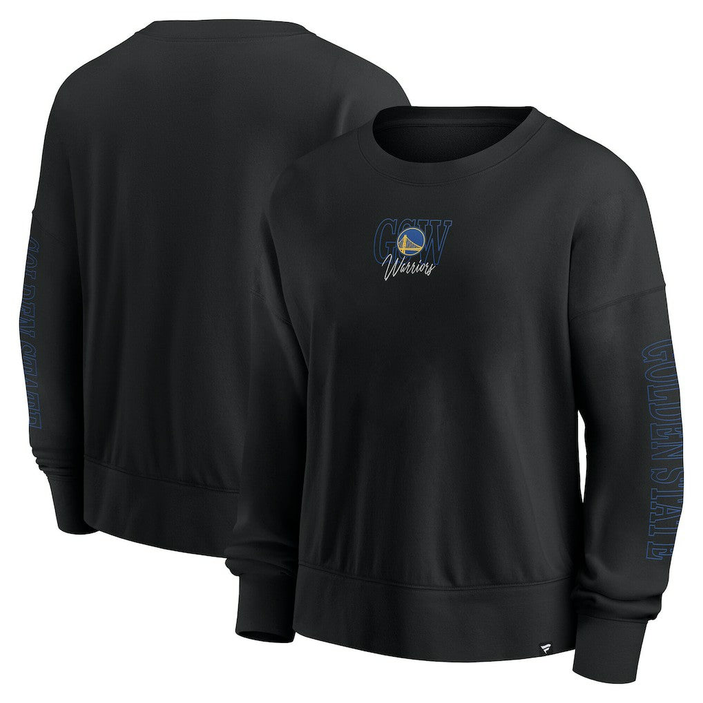 Fanatics - Golden State Warriors Women's Oversized Game Day Pullover Sweatshirt - Black