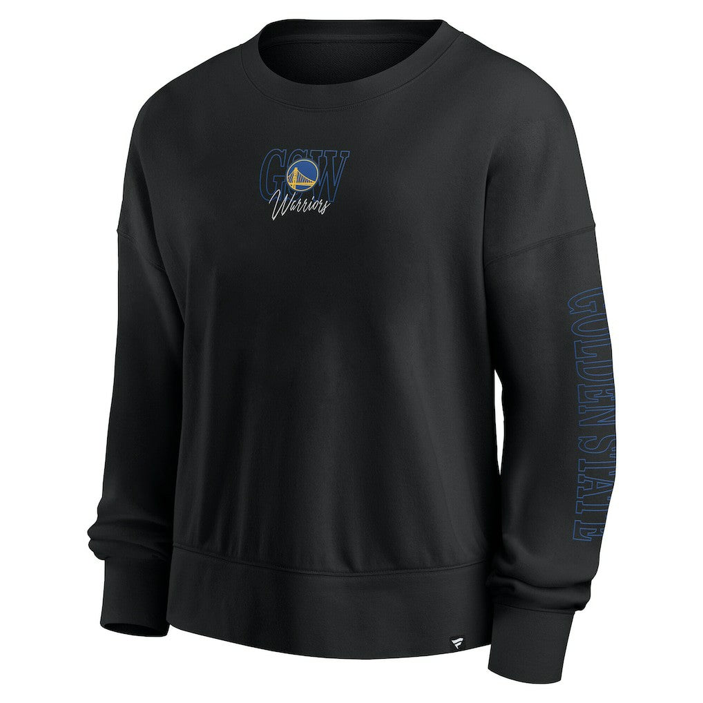 Fanatics - Golden State Warriors Women's Oversized Game Day Pullover Sweatshirt - Black