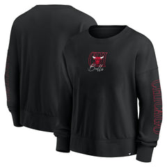 Fanatics - Chicago Bulls Women's Oversized Game Day Pullover Sweatshirt - Black