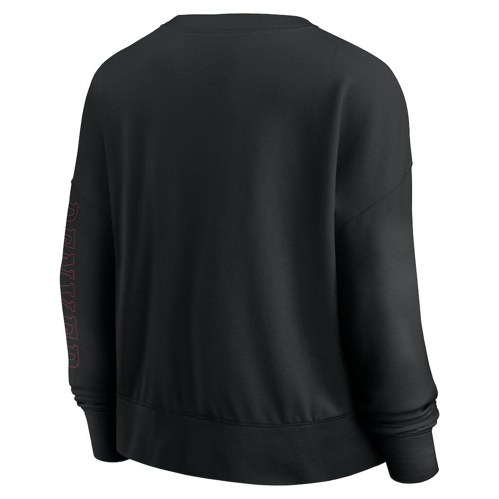 Fanatics - Chicago Bulls Women's Oversized Game Day Pullover Sweatshirt - Black