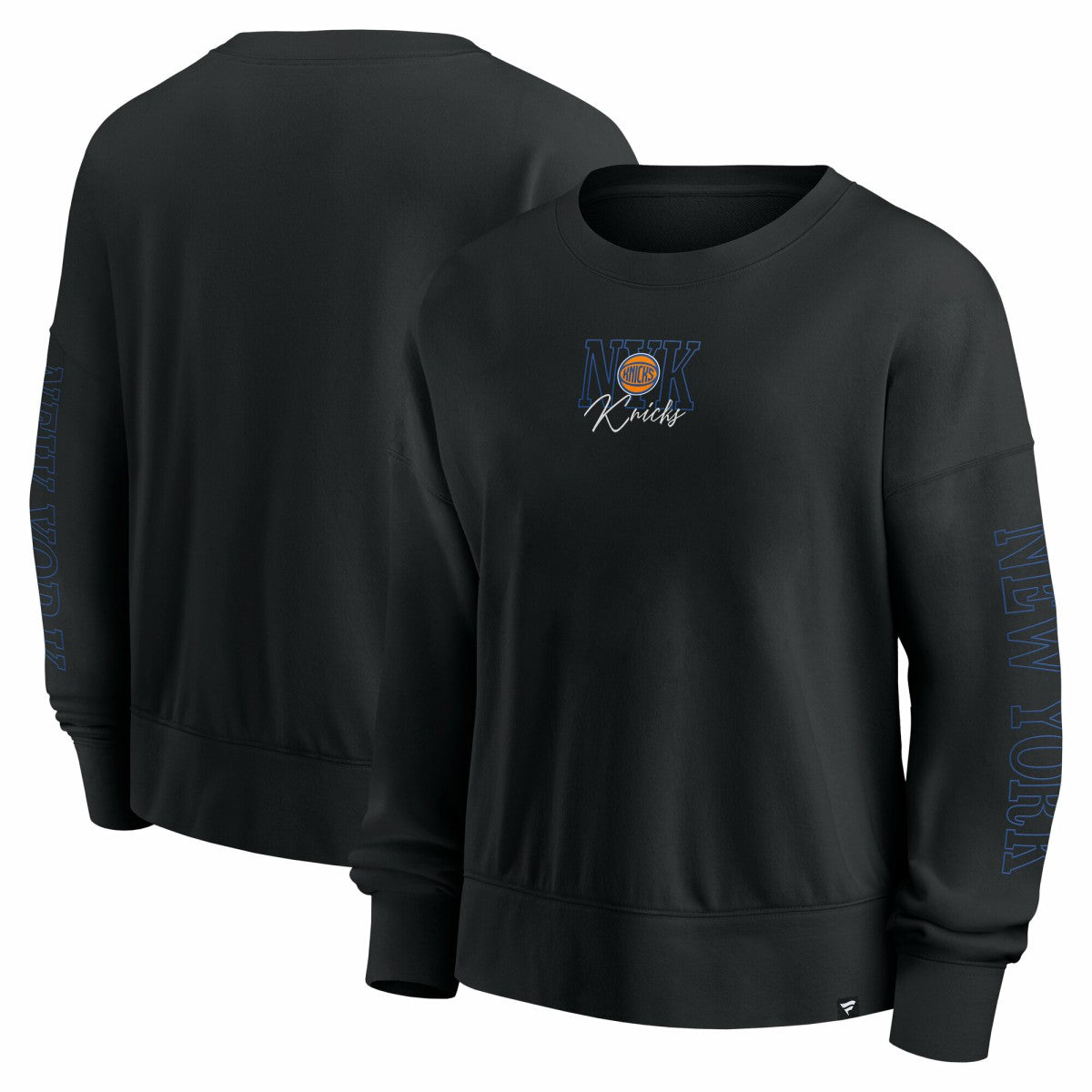 Fanatics - New York Knicks Women's Oversized Game Day Pullover Sweatshirt - Black