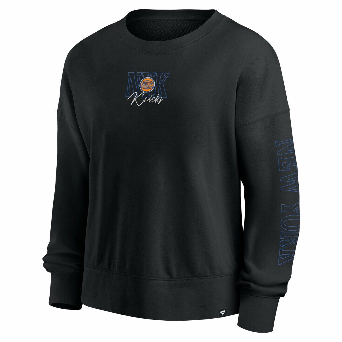 Fanatics - New York Knicks Women's Oversized Game Day Pullover Sweatshirt - Black