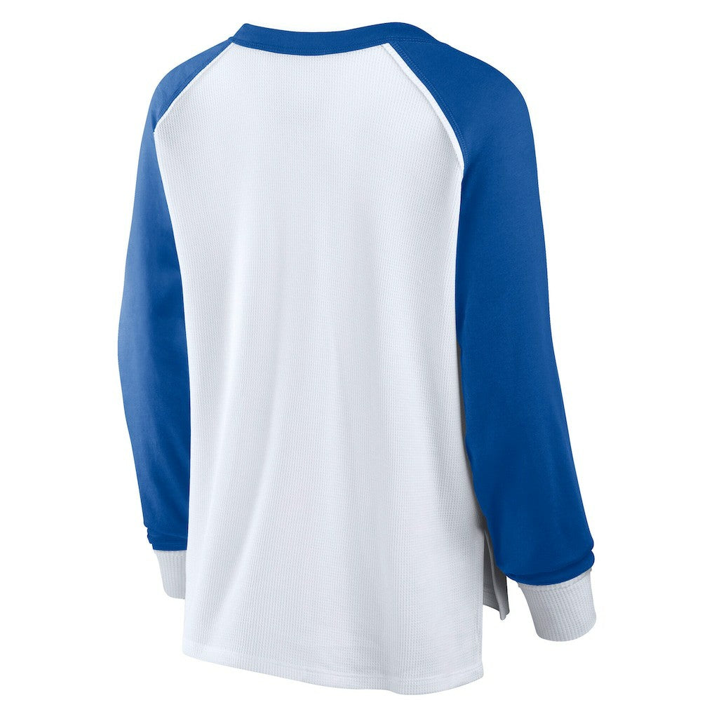 Fanatics - Philadelphia 76ers Women's Open Lane Waffle Long Sleeve V-Neck T-Shirt - White