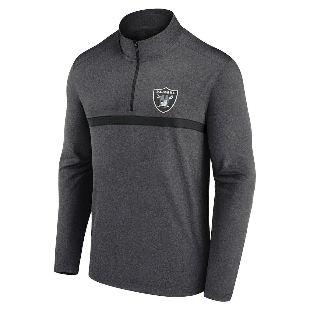 Las Vegas Raiders Head-to-Head Quarter-Zip Pullover Charcoal - Fanatics
