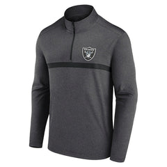 Las Vegas Raiders Head-to-Head Quarter-Zip Pullover Charcoal - Fanatics