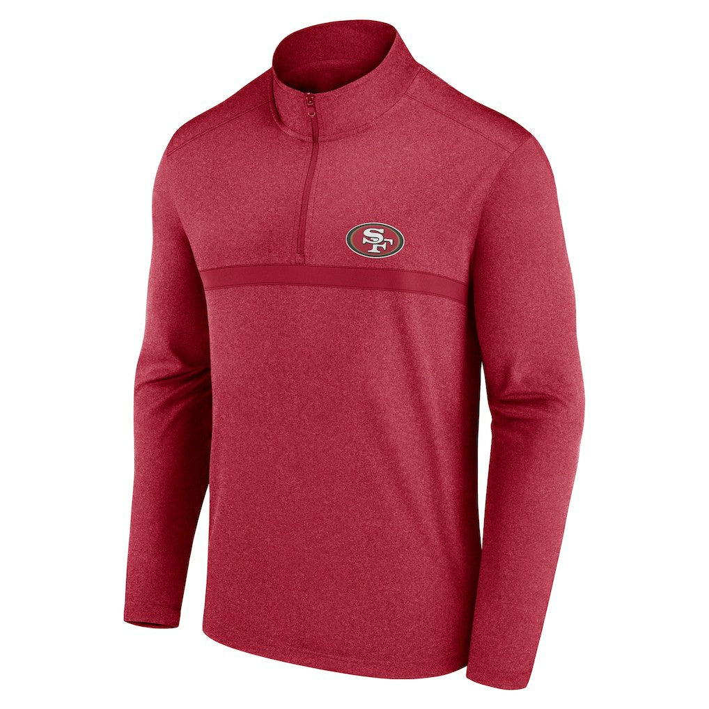 San Francisco 49ers Head-to-Head Quarter-Zip Pullover Scarlet - Fanatics